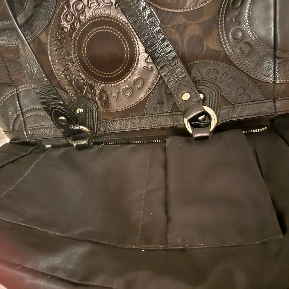 Coach Circle Patchwork East West Tote, - Picture 13 of 14